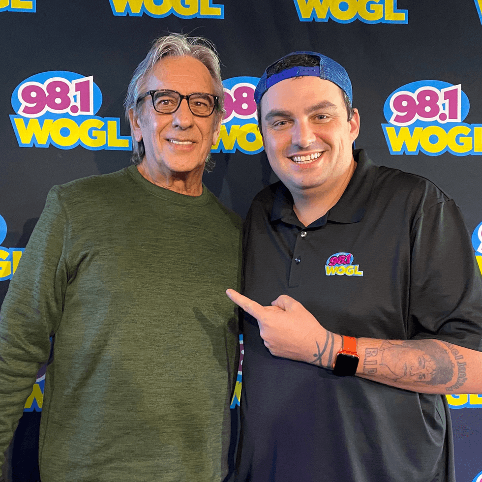 Glenn Kalina with Coop at 2021 98.1 WOGL Loves Our Kids Radiothon Presented by Fulton Bank