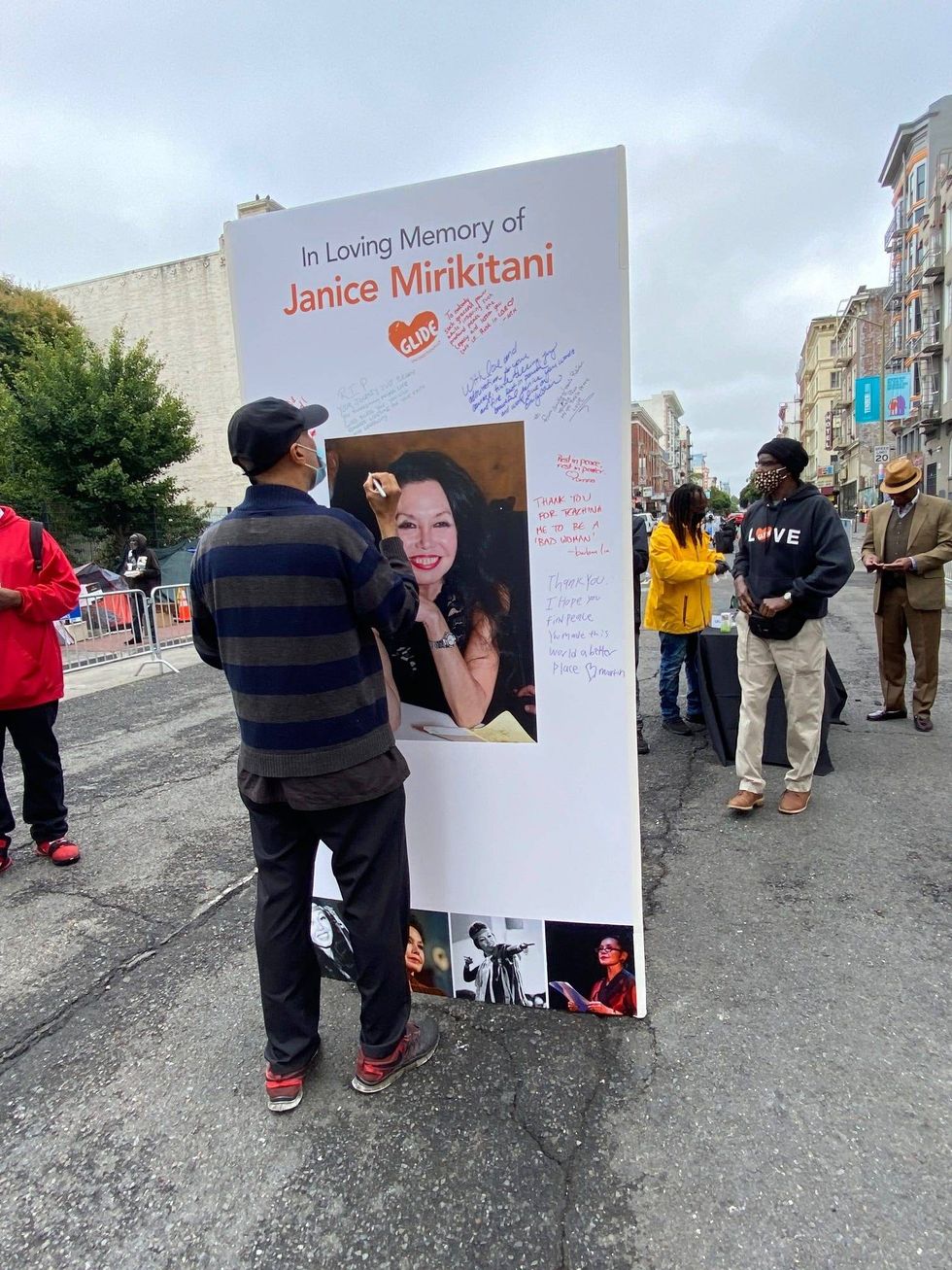 GLIDE Memorial held a silent vigil for Janice Mirikitani.