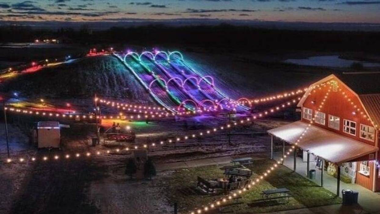 Glow tubing at Bowers School Farm