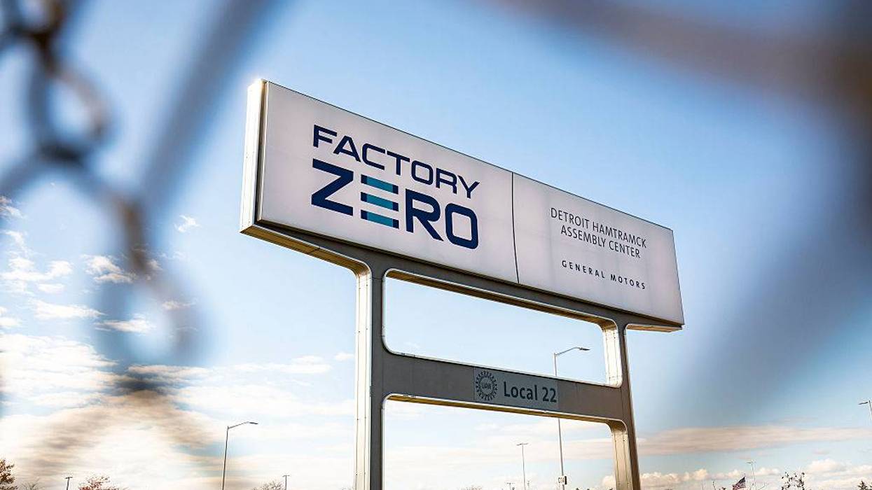 GM Factory ZERO sign: Detroit Hamtramck Assembly Center, Local 22.