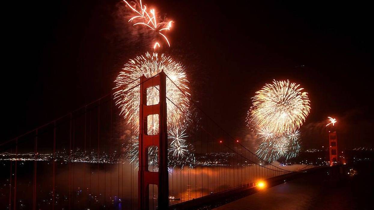 Golden Gate Bridge fireworks