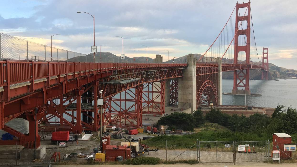 Golden Gate Bridge with fog