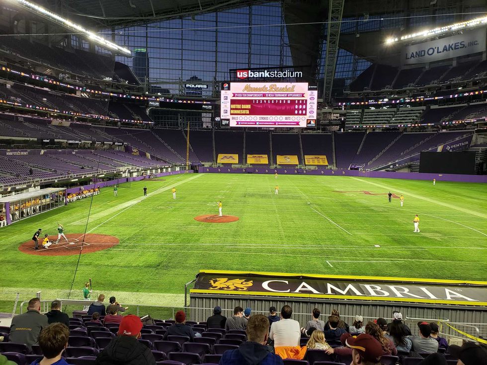 Gopher baseball at U.S. Bank Stadium