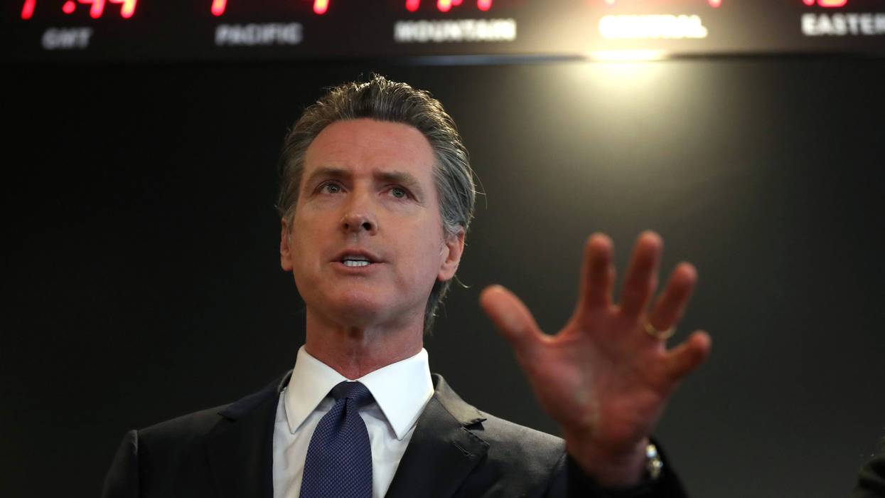 Gov. Gavin Newsom speaks during a news conference at the California Department of Public Health on February 27, 2020 in Sacramento.