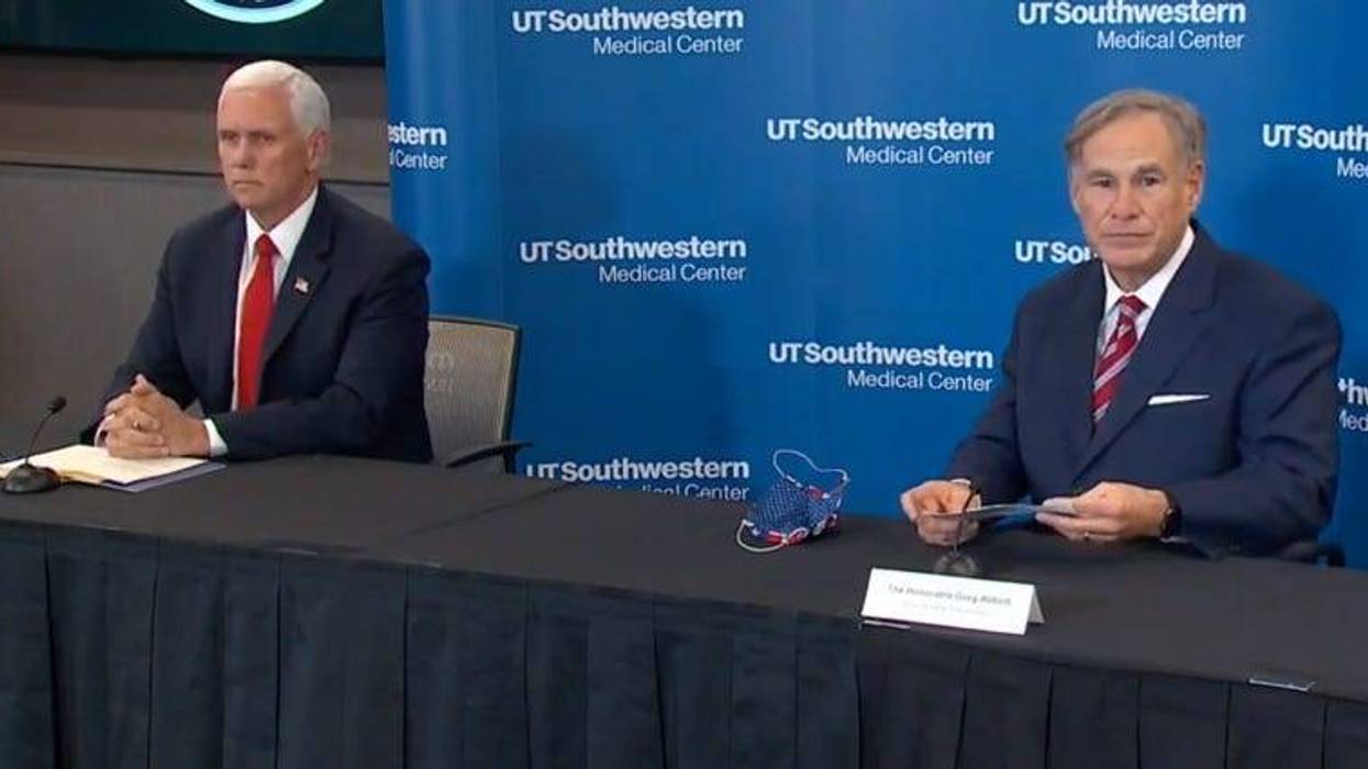 Gov. Greg Abbott and Vice President Mike Pence