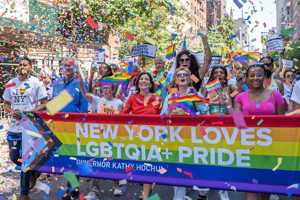 Gov. Hochul marching in Pride