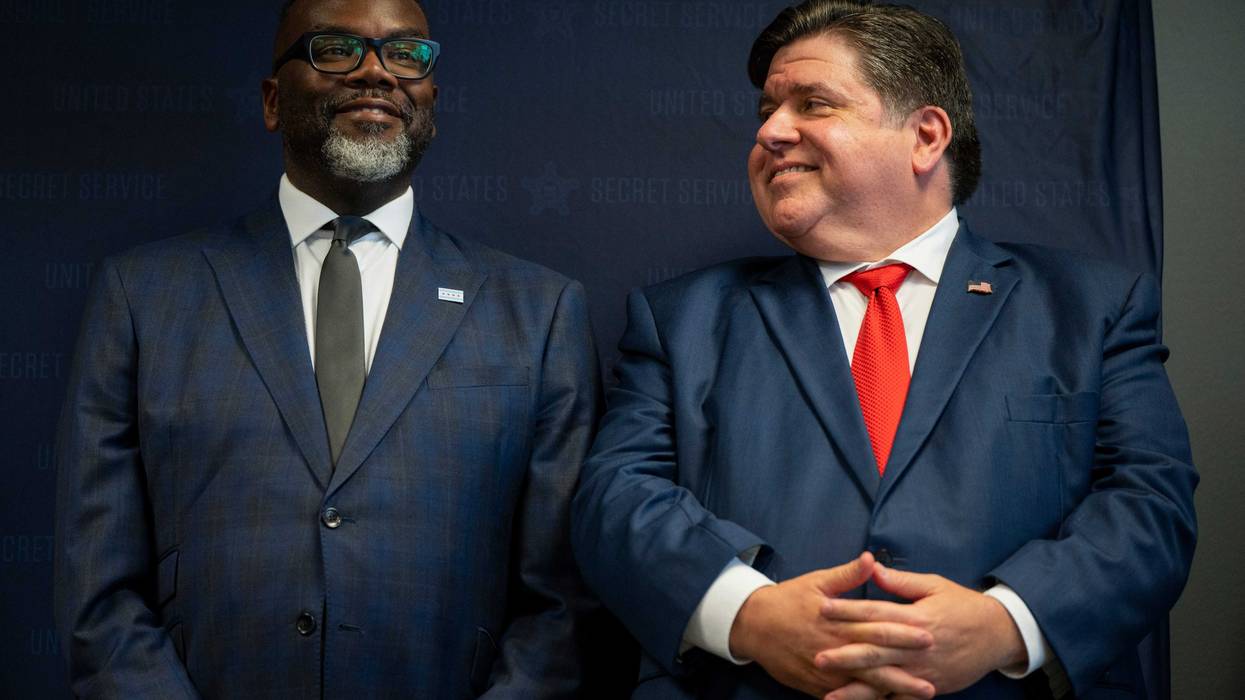 Gov. JB Pritzker and Chicago Mayor Brandon Johnson