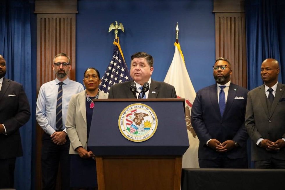 Gov. JB Pritzker speaks before signing Illinois