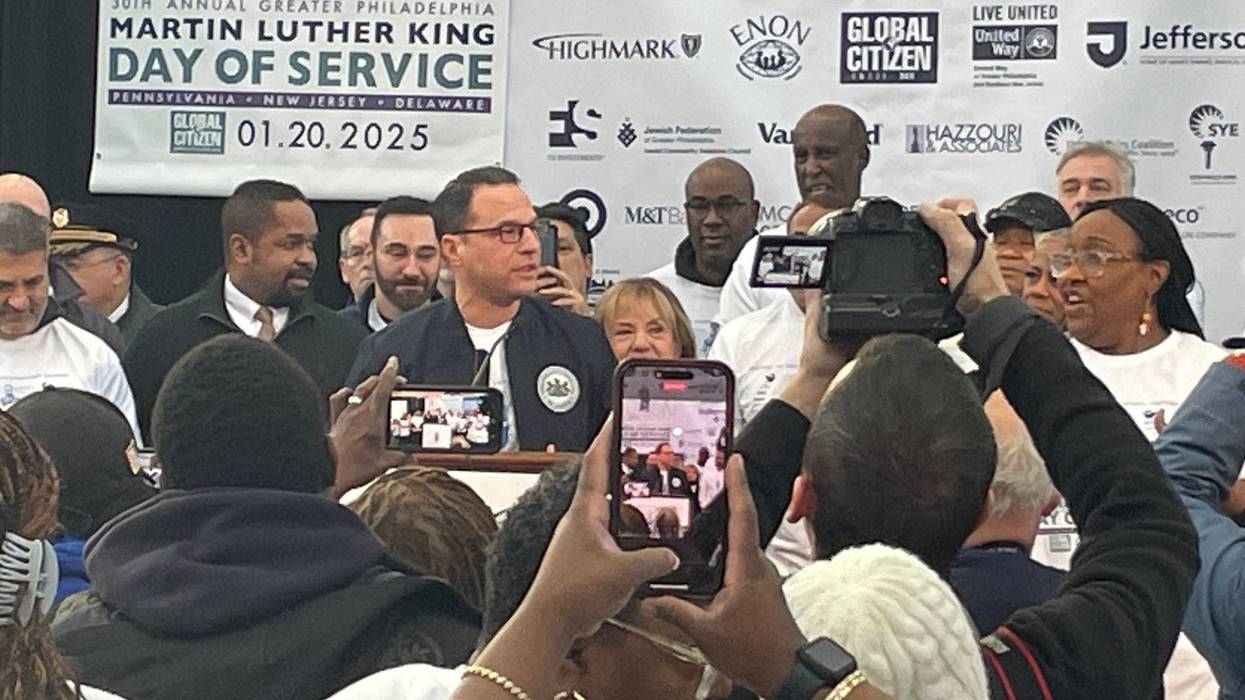 Gov. Josh Shapiro at Girard College's annual day of service event honoring the legacy of Martin Luther King Jr.