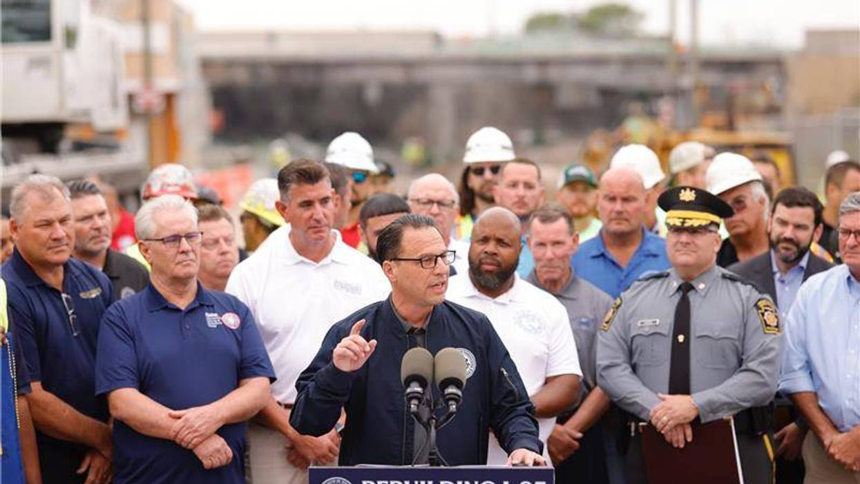 Gov. Josh Shapiro promises crews will work around the clock to reopen I-95 "as soon as possible."