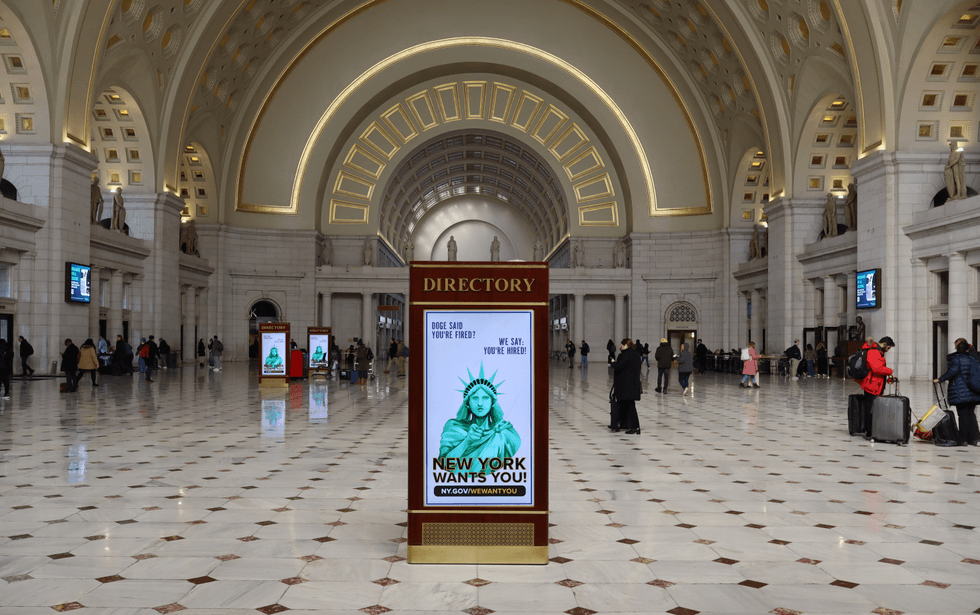 Gov. Kathy Hochul launched "New York Wants You" billboards in Washington, D.C.
