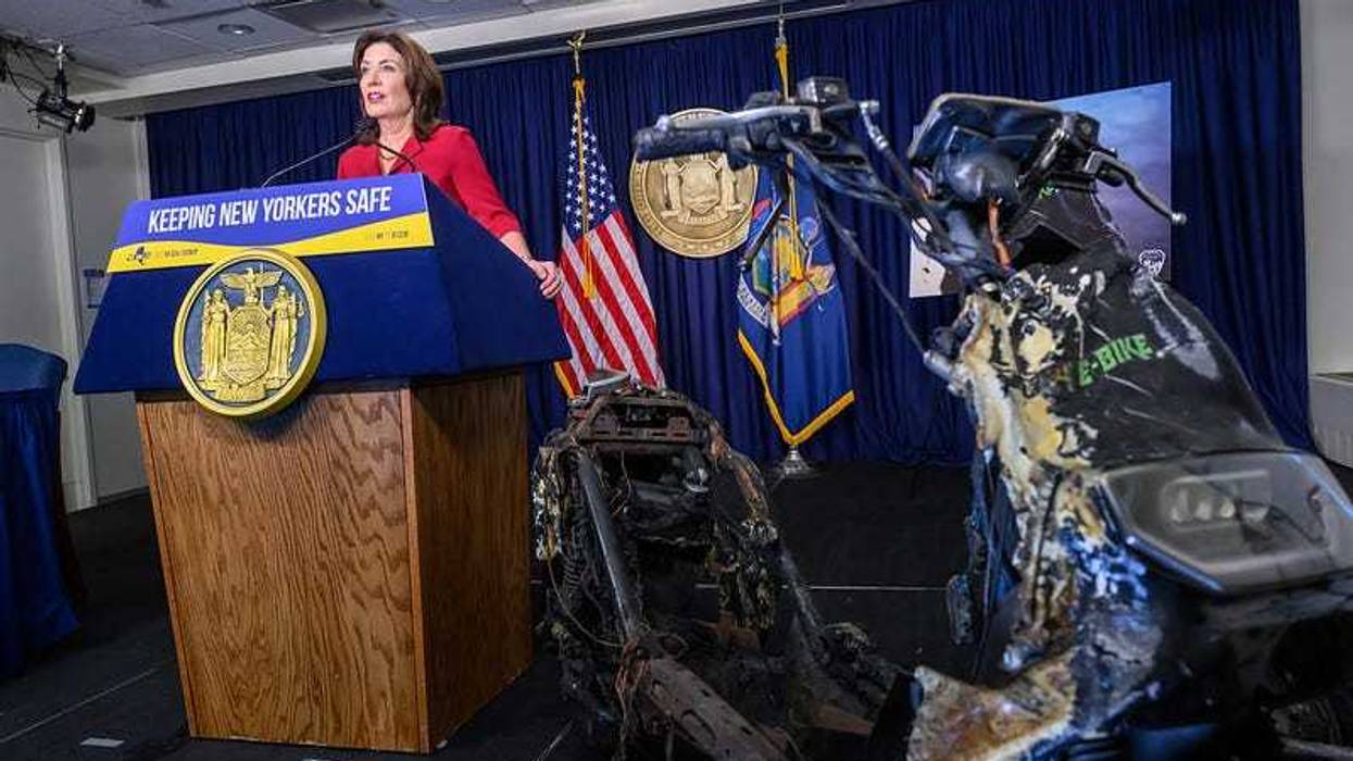 Gov. Kathy Hochul signs legislation to encourage the safe use of e-bikes and lithium-ion batteries on July 11, 2024.
