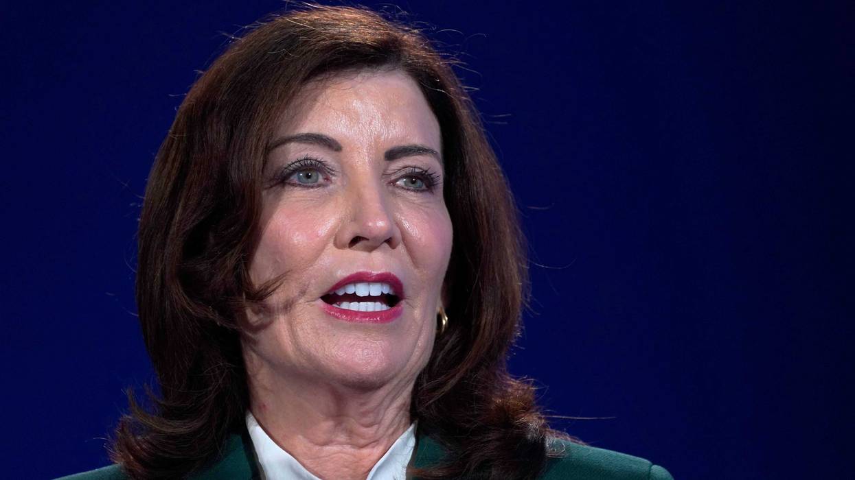 Gov. Kathy Hochul speaks onstage at the 2023 Concordia Annual Summit at Sheraton New York on Sept. 19, 2023 in New York City.