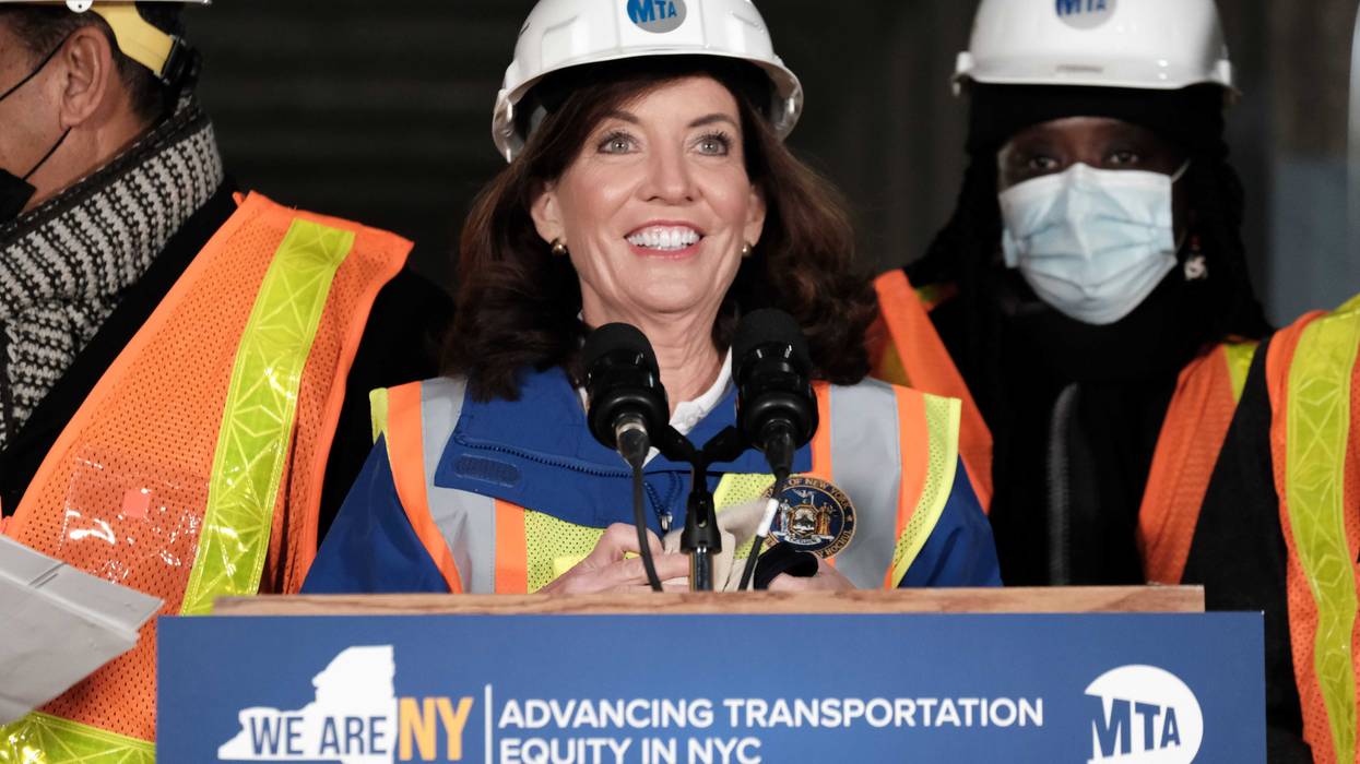 Gov. Kathy Hochul tours a tunnel being constructed in the Second Avenue Subway project on Nov. 23, 2021