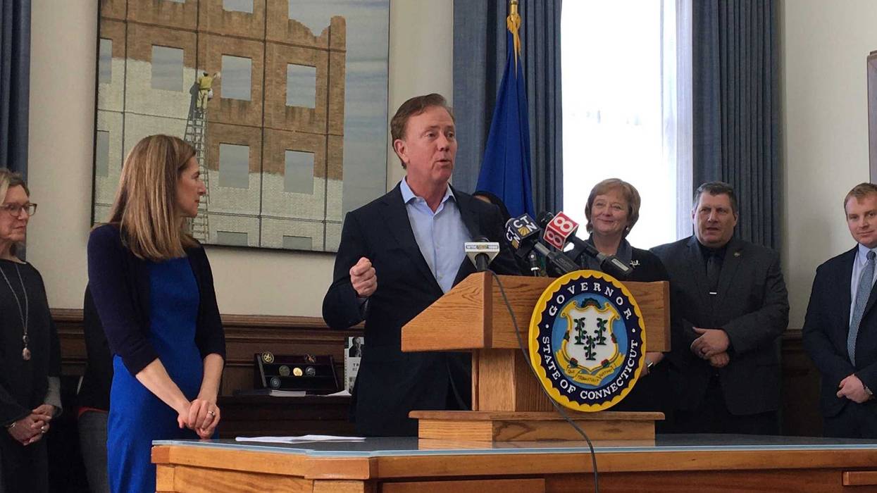 Gov. Ned Lamont holds news conference in his office, 2/19/20