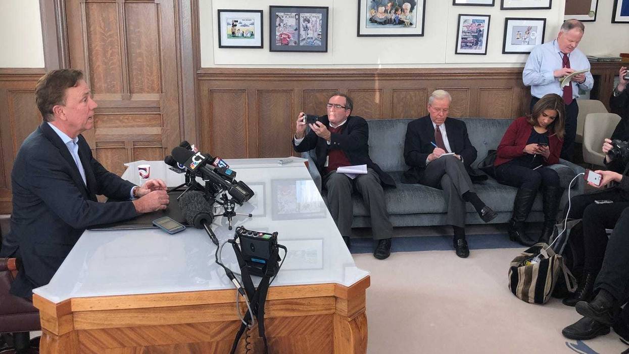 Gov. Ned Lamont holds news conference in his office, 2/19/20