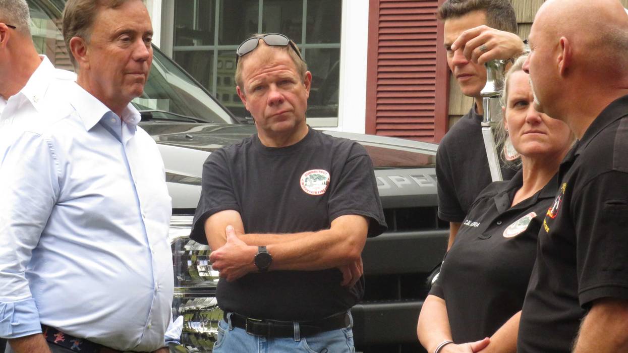 Gov. Ned Lamont meets with members of the Connecticut Interstate Fire Crew, 10/6/21