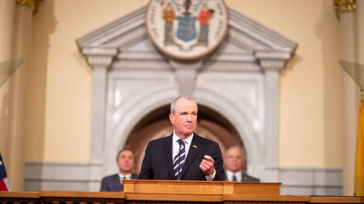 Gov. Phil Murphy delivers his first State of the State address in Trenton, New Jersey, on Jan. 15, 2019.