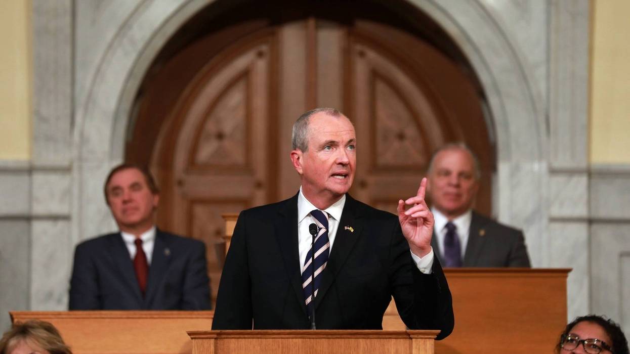 Gov. Phil Murphy delivers his first State of the State address in Trenton, New Jersey, on Jan. 15, 2019.