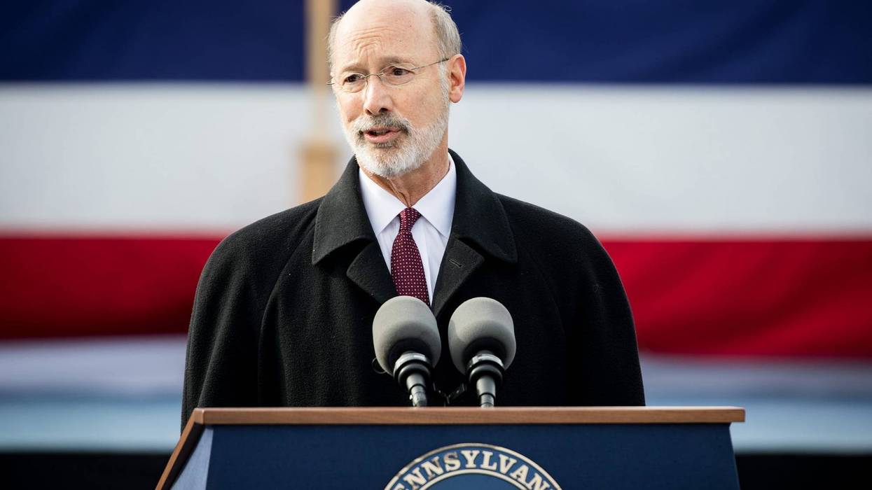 Gov. Tom Wolf speaks at his 2019 inauguration.