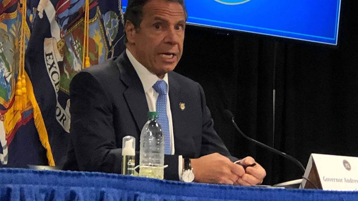 Governor Andrew Cuomo announces that the Western New York region will begin phase one of reopening. May 18, 2020 WBEN Photo/Mike Baggerman