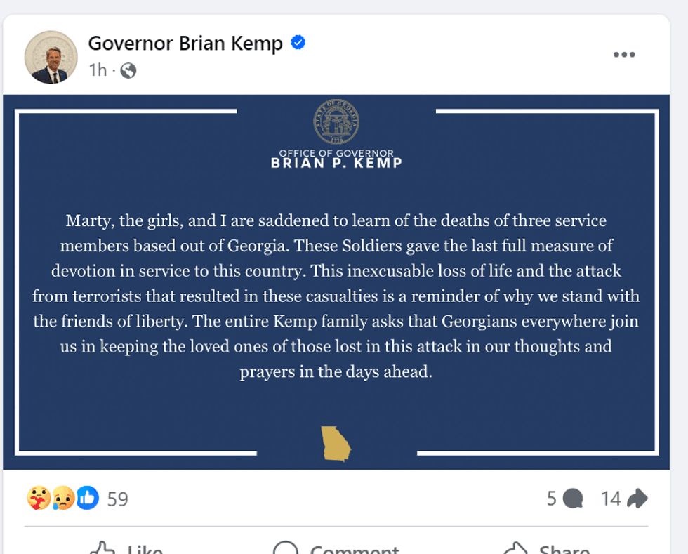 Governor Brian Kemp Facebook Page