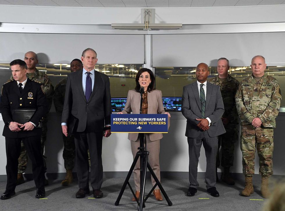 Governor Kathy Hochul and MTA Chair & CEO Janno Lieber make a subway safety announcement at the NYCT Rail Control Center (RCC) on Wednesday, March 6, 2024