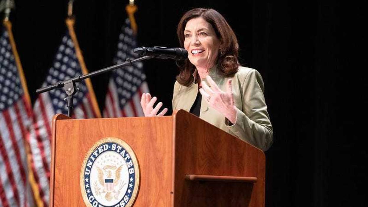 Governor Kathy Hochul delivers remarks at House Minority Leader Hakeem Jeffries' Community Inauguration.