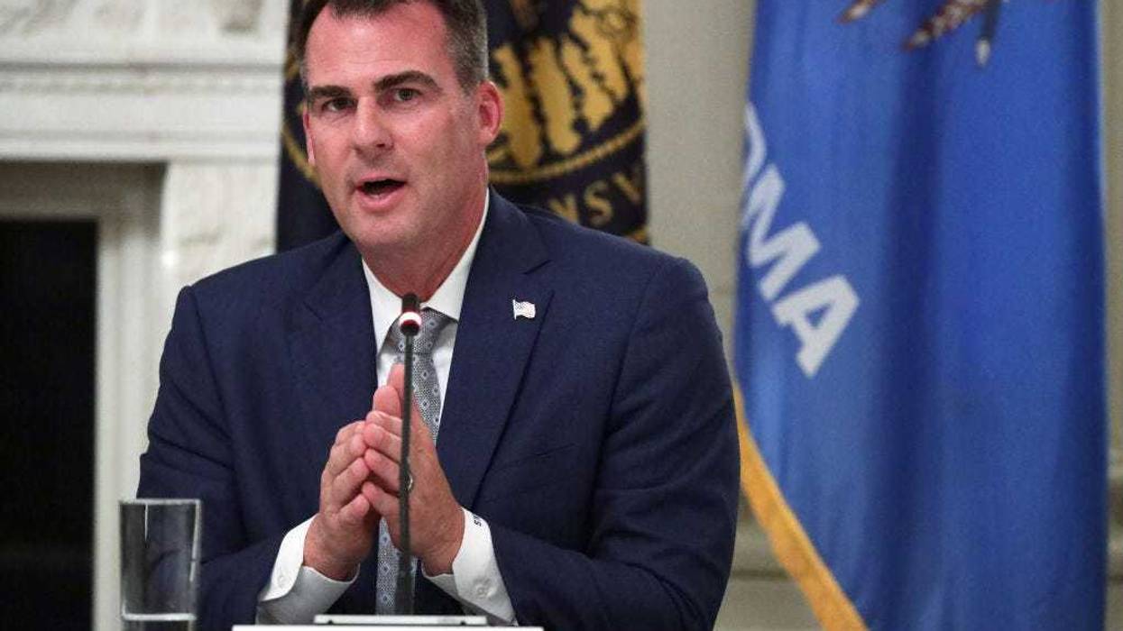 Governor Kevin Stitt (R-OK) speaks during a roundtable at the State Dining Room of the White House June 18, 2020 in Washington, DC.