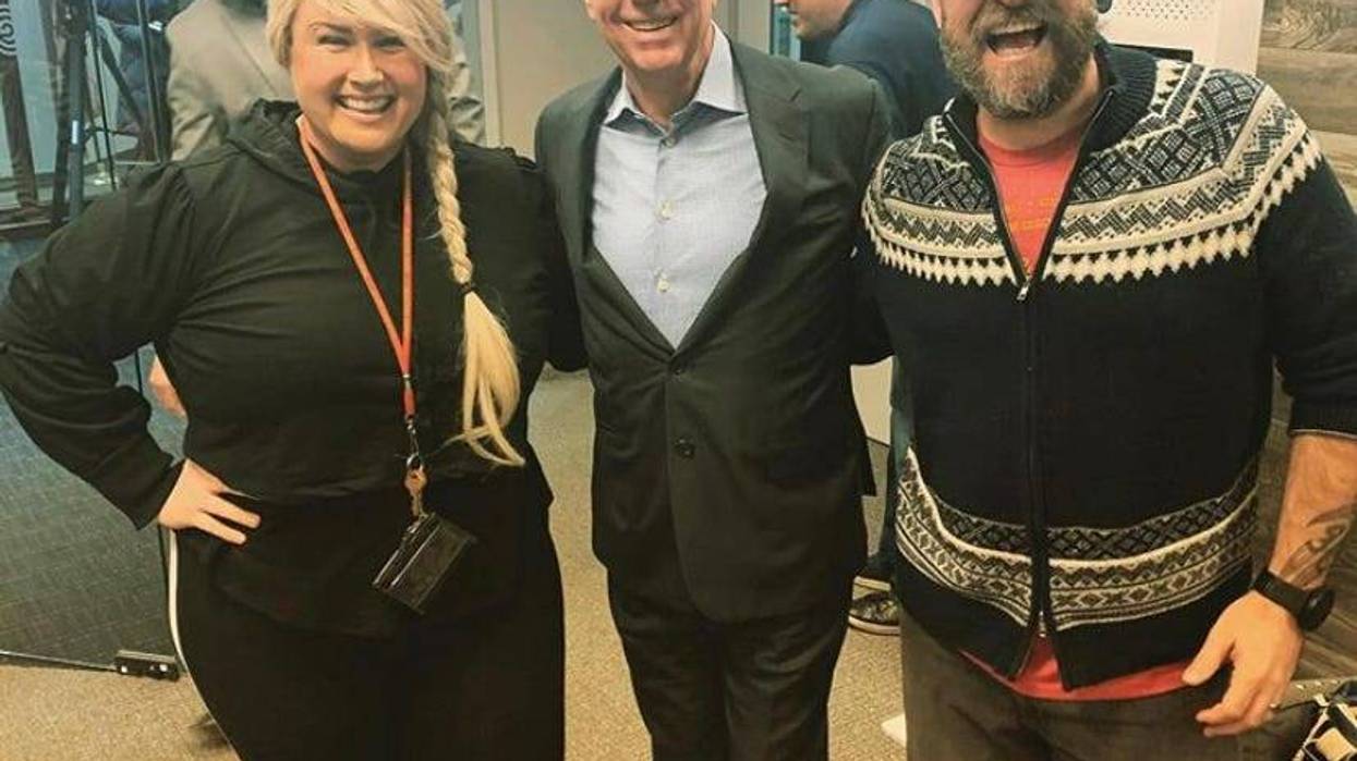 Governor Lamont with Christine and Salt