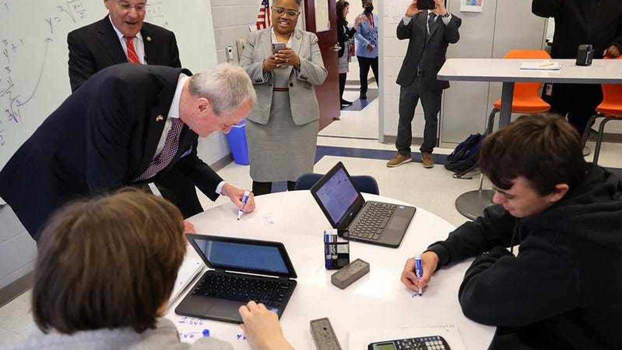 Governor Murphy visiting a New Jersey school