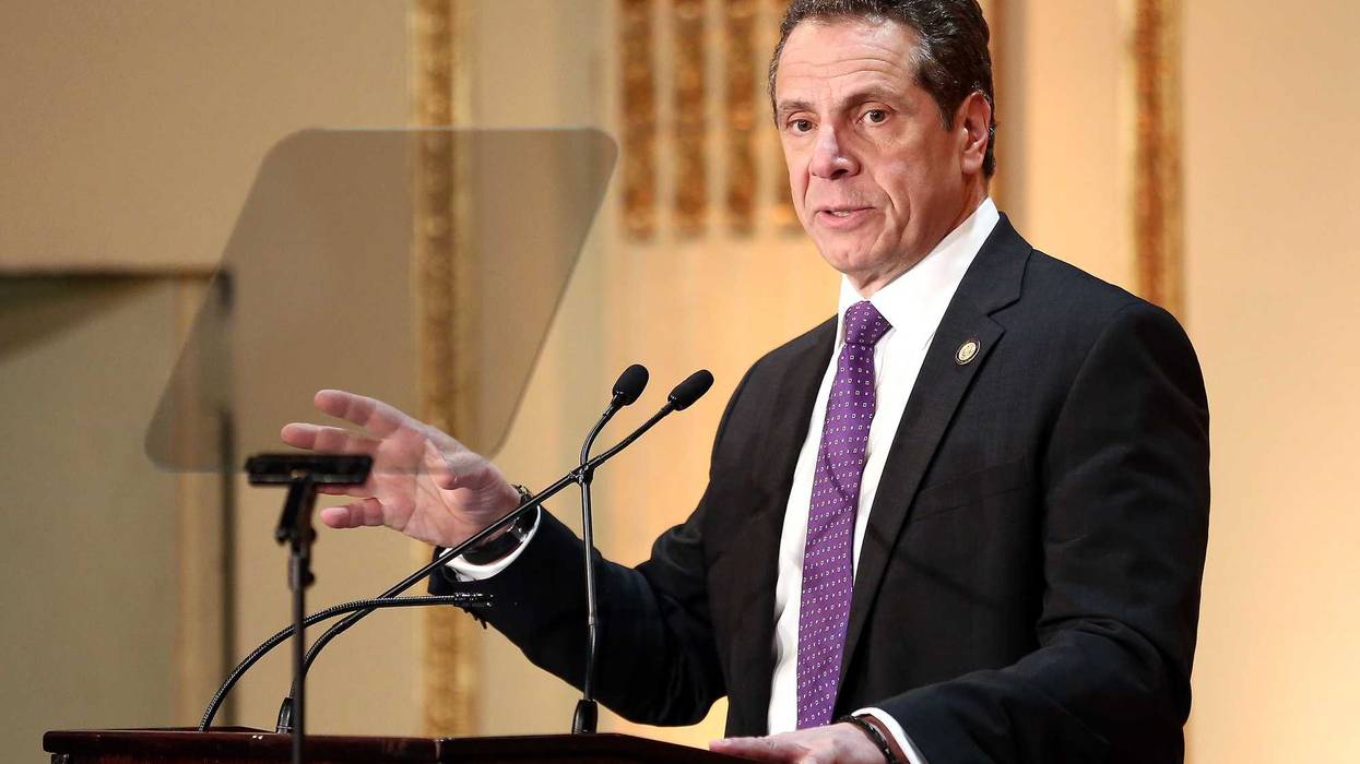 Governor of New York State Andrew Cuomo speaks on stage at the HELP USA 30th Anniversary Event at The Plaza Hotel on March 16, 2017 in New York City.