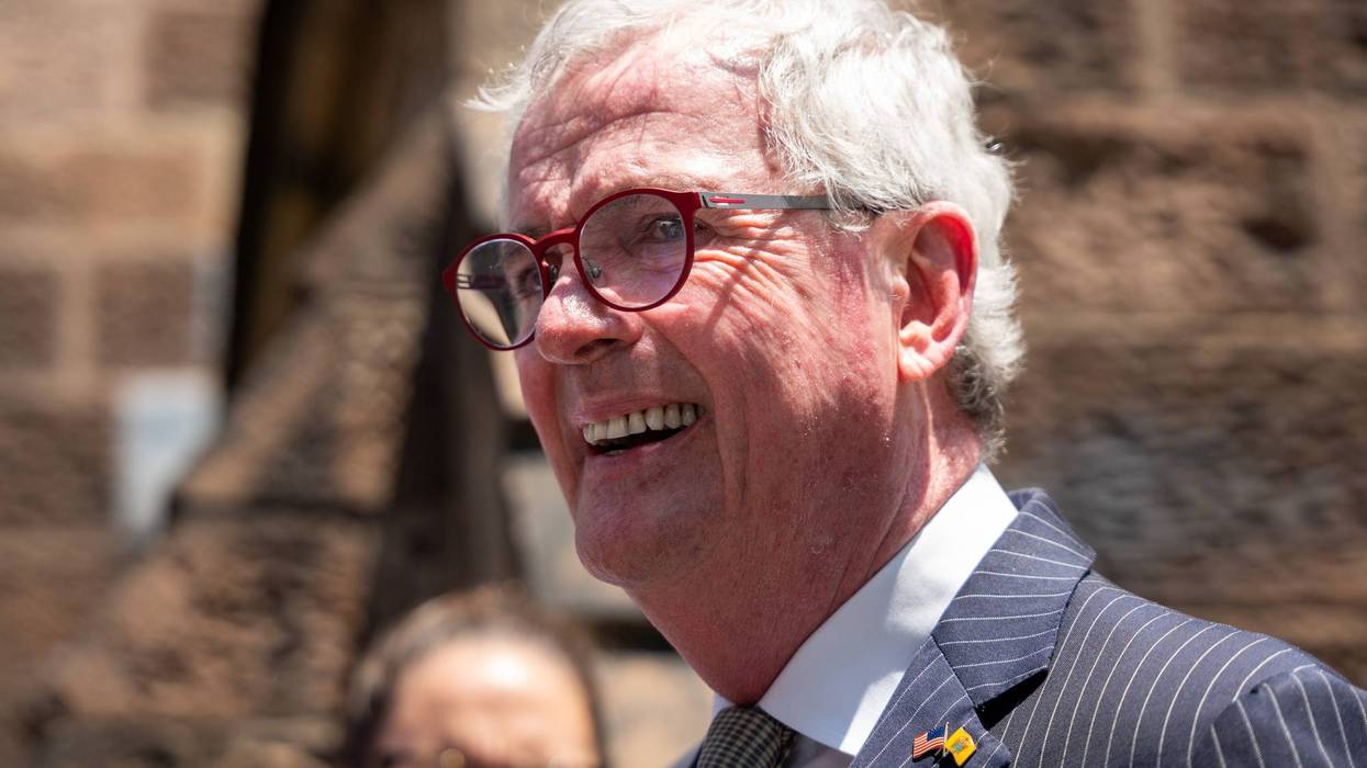 Governor Phil Murphy at a 2024 Juneteenth celebration in Newark after signing a bill that created a new clemency program to pardon thousands of people.