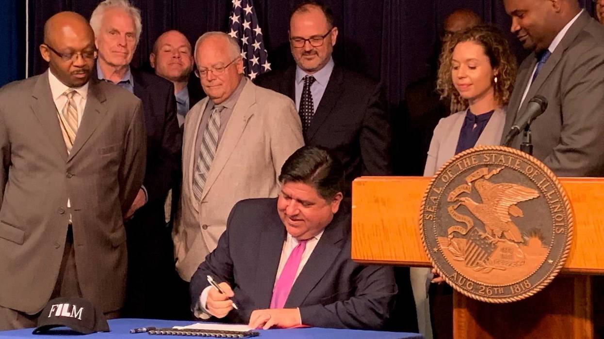 Governor Pritzker signed a 30 percent production tax credit on Thursday for television and film companies that work here.