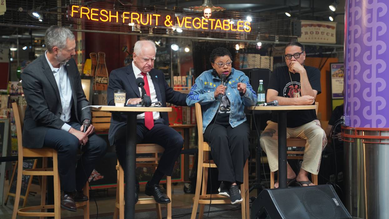 Governor Tim Walz and WCCO's Sheletta Brundidge