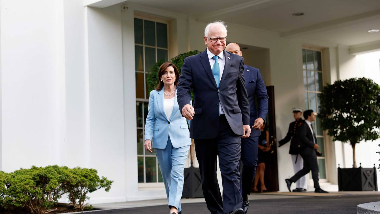 Governor Tim Walz of Minnesota at a news conference after a meeting with U.S. President Joe Biden at the White House on July 03.