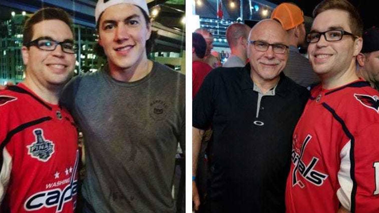 Grant Paulsen with Barry Trotz and T.J. Oshie