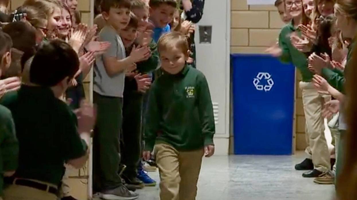 Great News: Meet the boy who beat leukemia and was given a standing ovation at school
