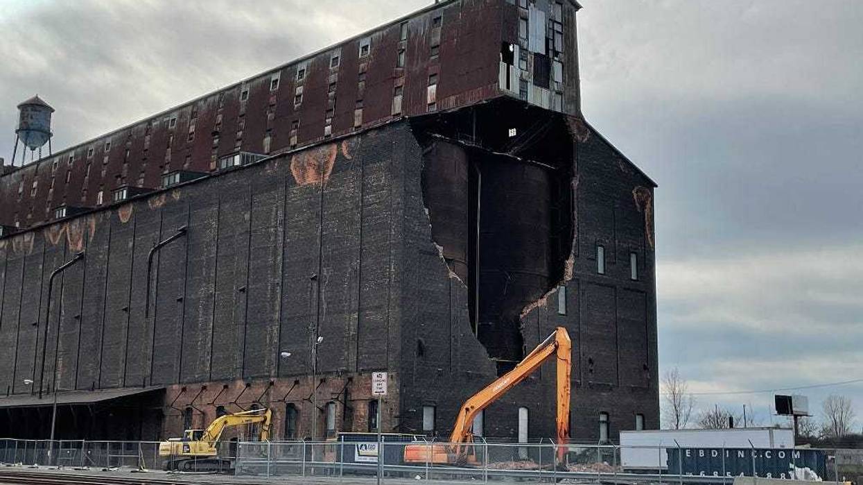 Great Northern grain elevator damage