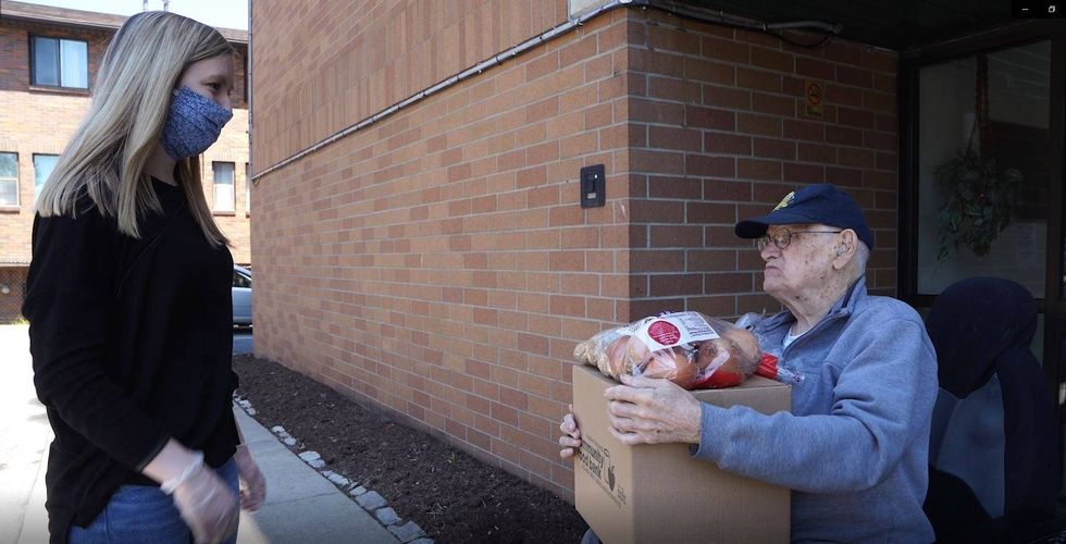 Greater Pittsburgh Community Food Bank makes a food delivery to someone door step