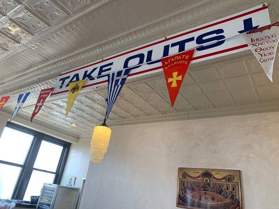 Greek Food Fest take out sign