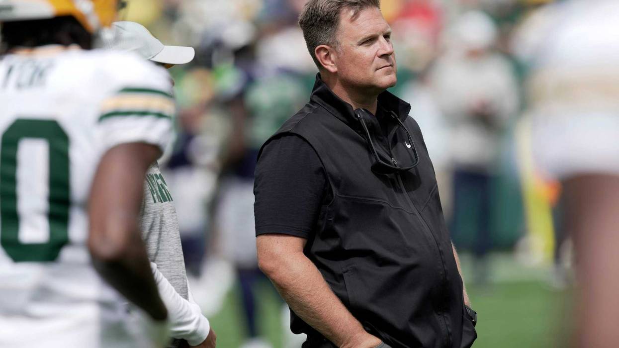 Green Bay Packers general manager Brian Gutekunst is shown before their preseason game against there Seattle Seahawks Saturday, August 23, 2025 at Lambeau Field in Green Bay, Wisconsin.