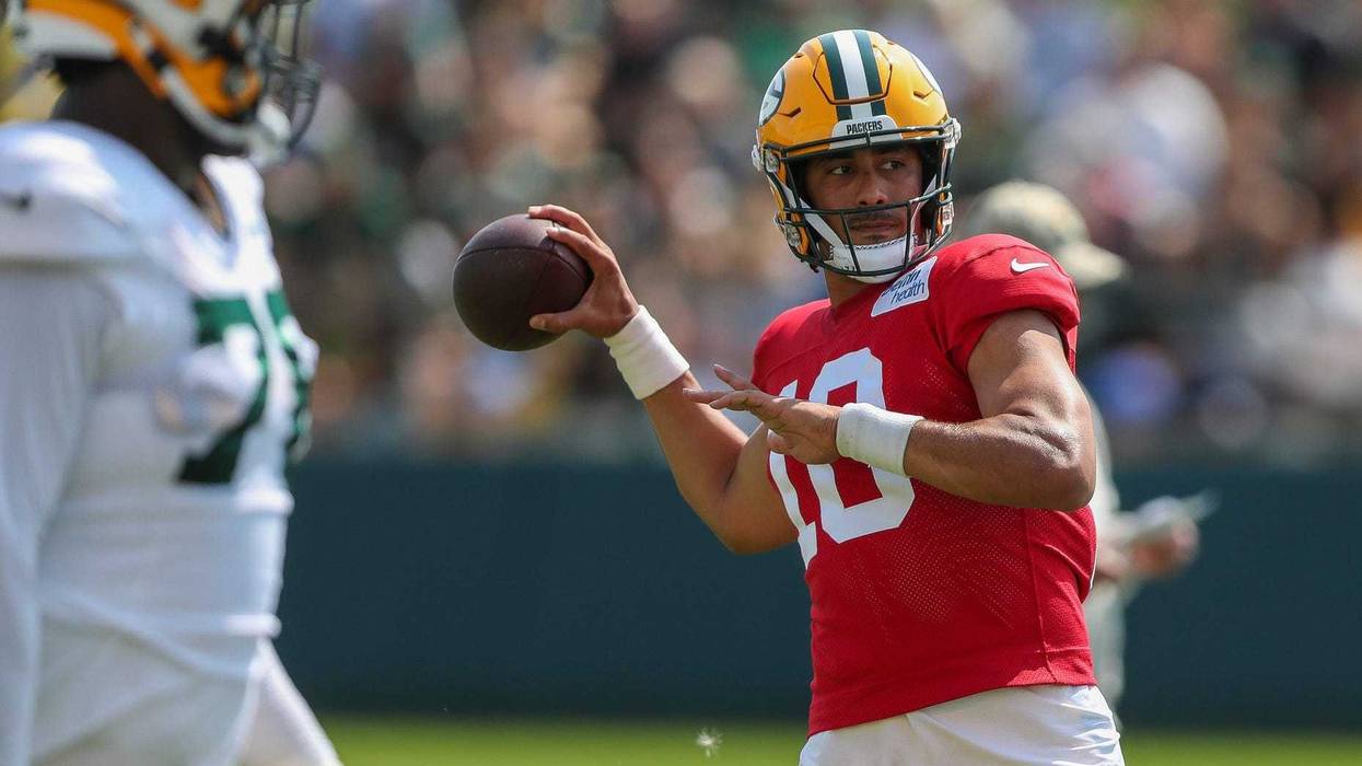 Green Bay Packers quarterback Jordan Love throws the ball in practice on Saturday, July 27, 2024, at Ray Nitschke Field in Ashwaubenon, Wis. Love signed a four-year, $220 million contract extension on Friday after sitting out of the first four team practices while his contract was being negotiated. Tork Mason/USA TODAY NETWORK-Wisconsin