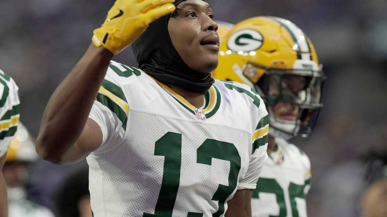 Green Bay Packers wide receiver Dontayvion Wicks (13) is shown before their game Sunday, December 29, 2024 at U.S. Bank Stadium in Minneapolis, Minnesota. The Minnesota Vikings beat the Green Bay Packers 27-25.