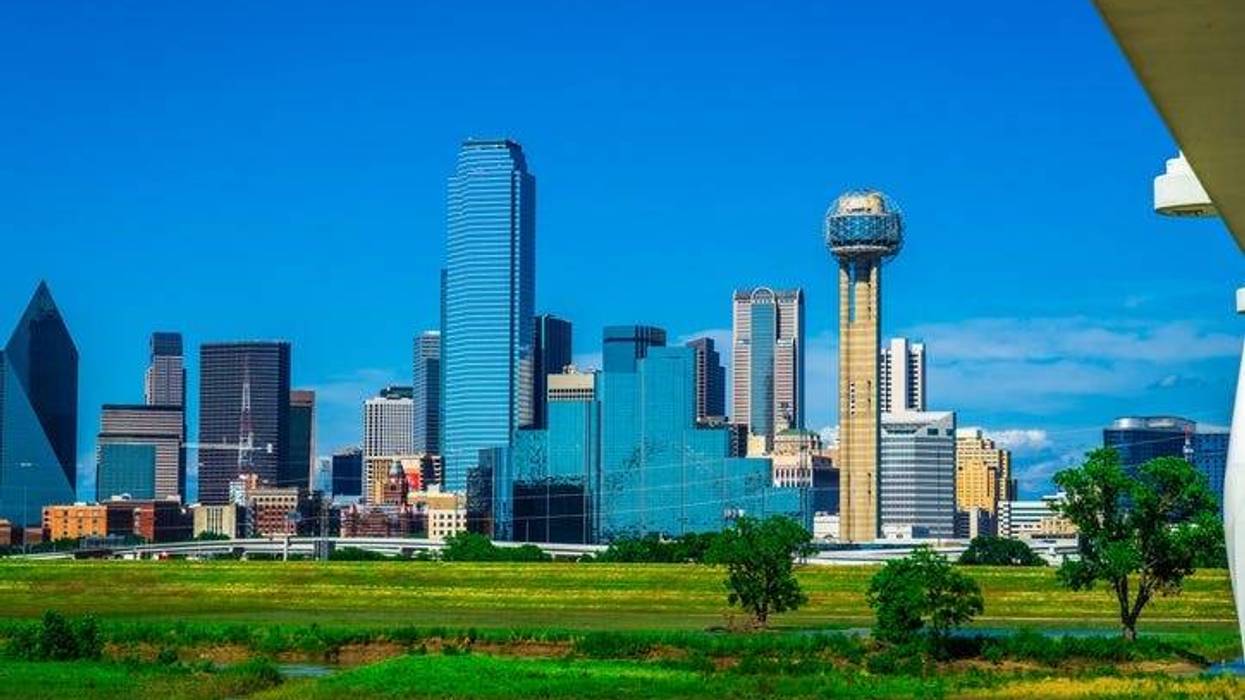 Green summer view Dallas Texas 2019 skyline cityscape of the best skyline in America