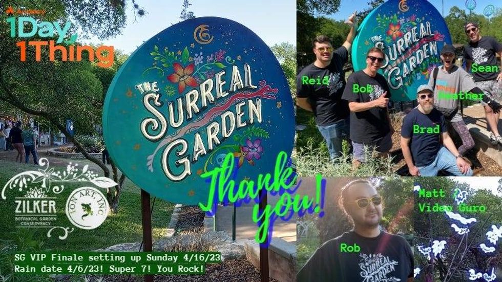 Green Team Audacy / 1Day 1Thing 2023 @ Zilker Botanical Garden with Ion Art