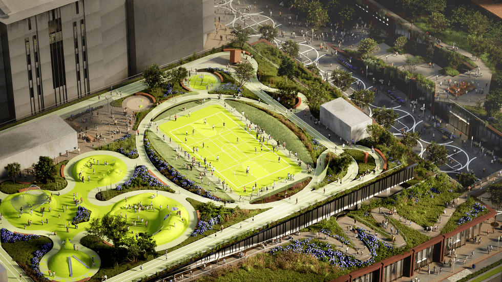 greenspace, parks rendering of United Center