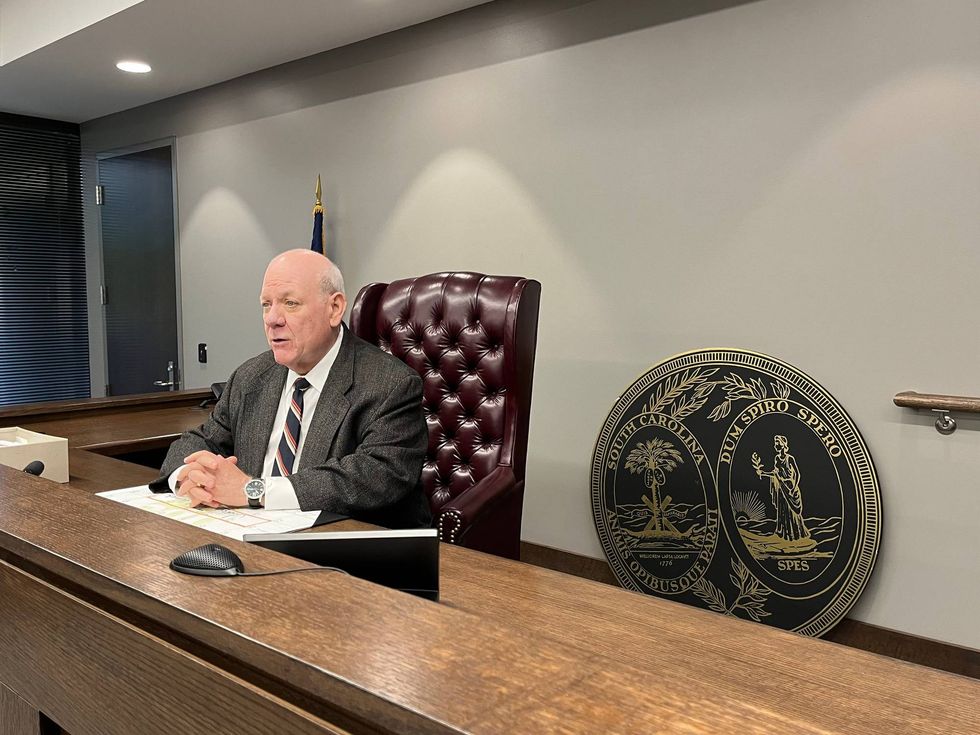 Greenville Municipal Court Trial Judge Matthew Hawley in one of the new municipal court chambers