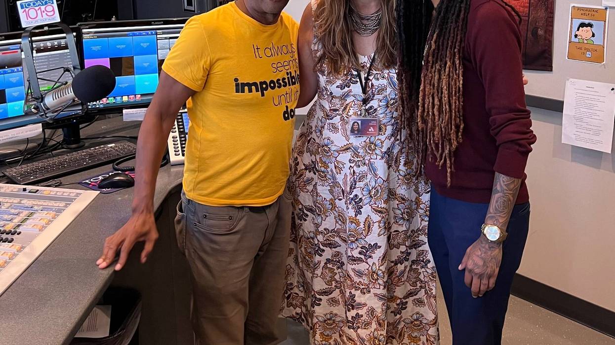 Gregg Wragg, GBUL's Director of Workforce Development & GBUL Workforce Development Specialist CeCe King in studio with Gina Crash