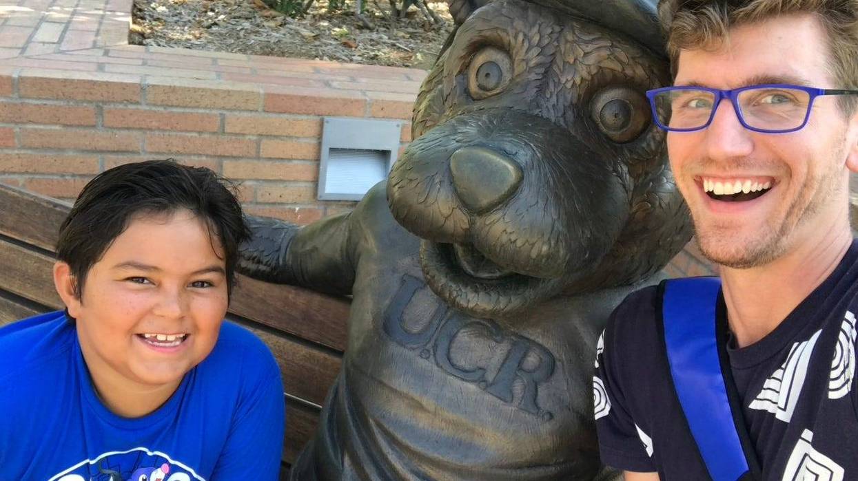 Gregory and his "Big" Alex Rajewski, a mentorship match made by Big Brothers, Big Sisters of the Inland Empire